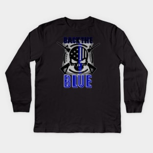 Back The Blue Kids Long Sleeve T-Shirt